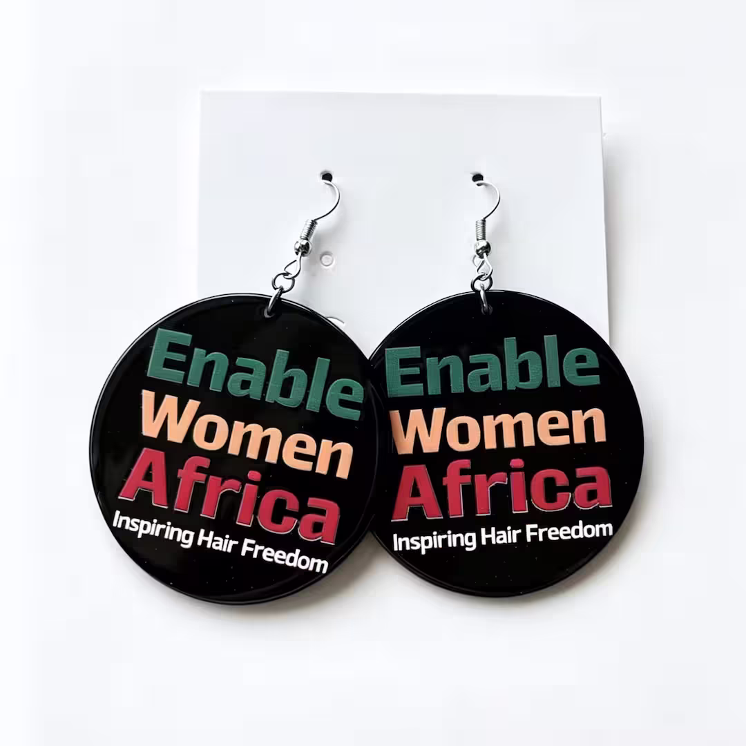 EWA Wordmark Earrings – Black