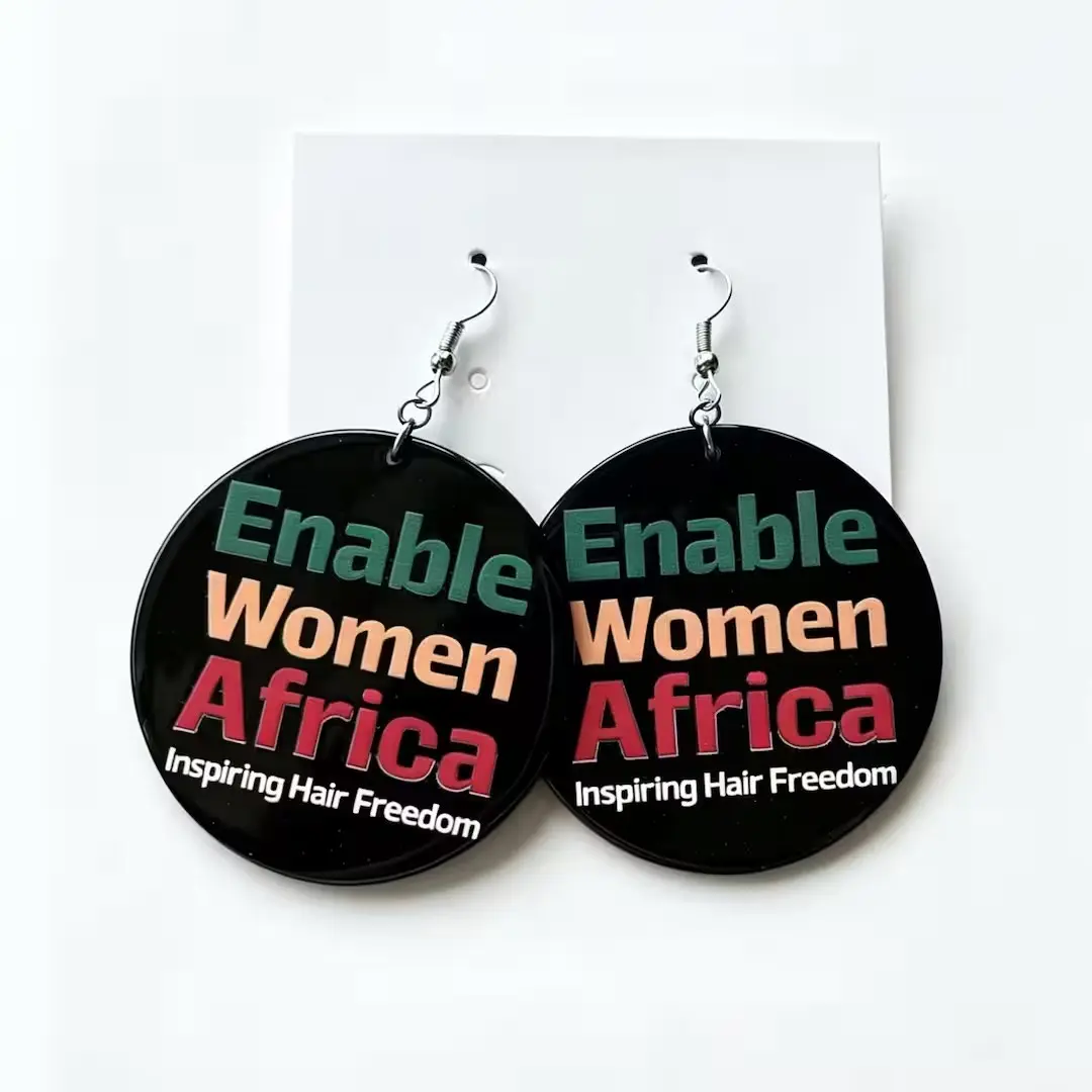 EWA Wordmark Earrings – Black