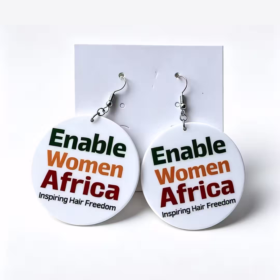 EWA Wordmark Earrings – White