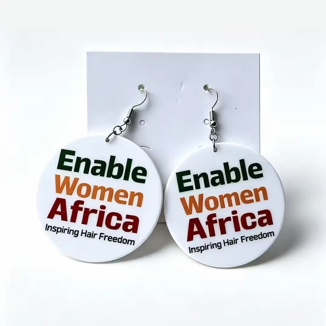 EWA Wordmark Earrings – White